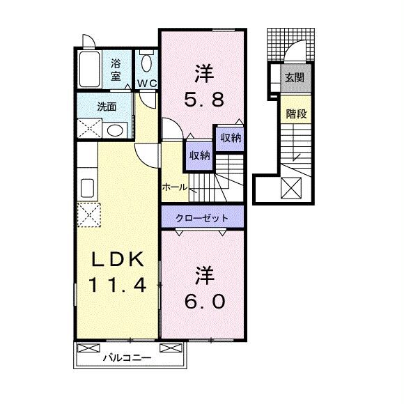 デスパシオカーサⅠの物件間取画像