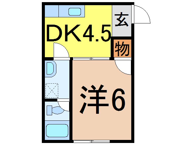 新庄駅 徒歩15分 2階の物件間取画像