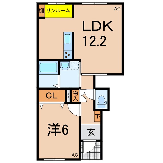 新庄駅 徒歩26分 1階の物件間取画像