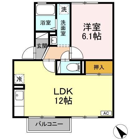 クレールコートAの物件間取画像