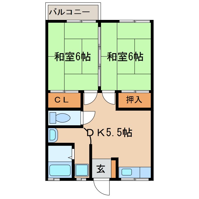 ルーバンハイツⅡの物件間取画像