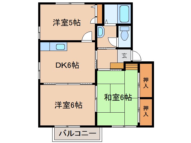 ルキヤ　A・Ｂ棟の物件間取画像