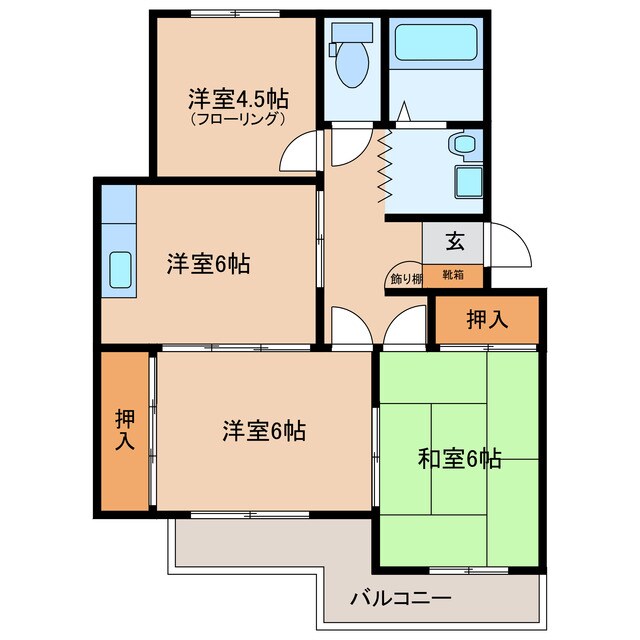 かねつきマンションの物件間取画像