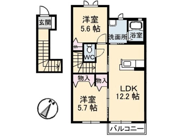 メゾンワイツＡ・Ｂ棟の物件間取画像