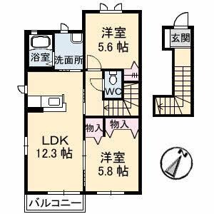 メゾンワイツＡ・Ｂ棟の物件間取画像