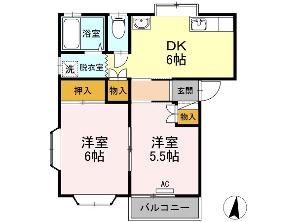 ルグランⅢ Ｂ棟の物件間取画像