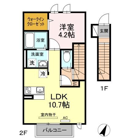 エスペランサ　B棟の物件間取画像