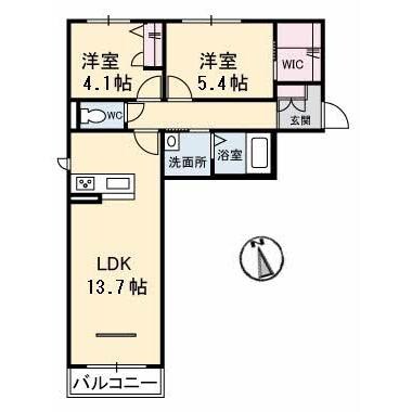 collina Ⅱの物件間取画像