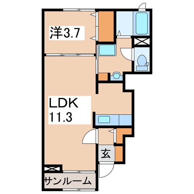 サン・ヒルズＢの物件間取画像