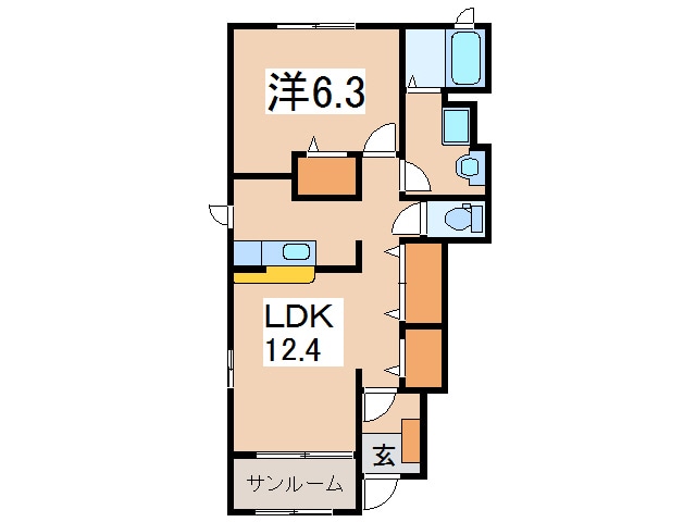 メリットハウス･河東の物件間取画像