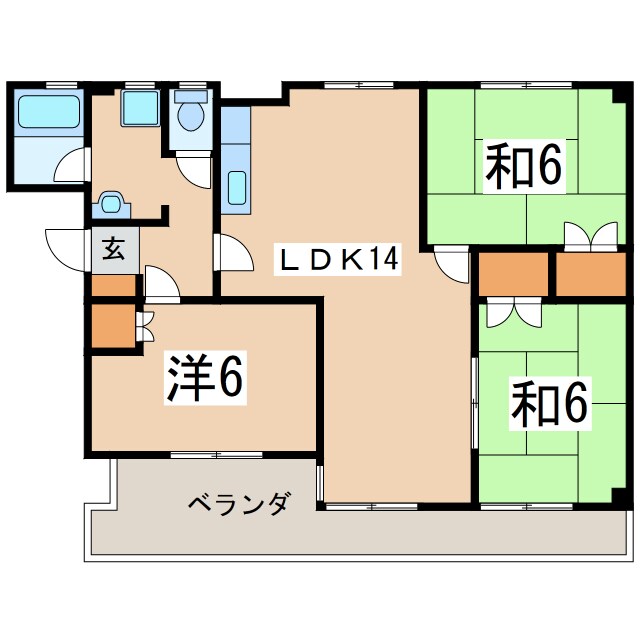 フジパレスマンションの物件間取画像