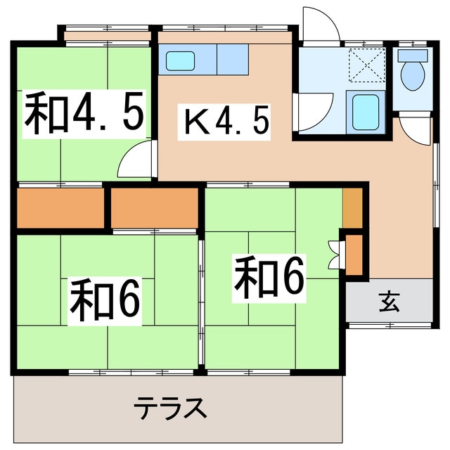 喜多方関柴鈴木貸家の物件間取画像