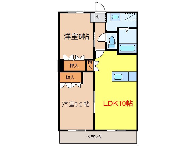 COZY　HOUSE　オレンジの物件間取画像