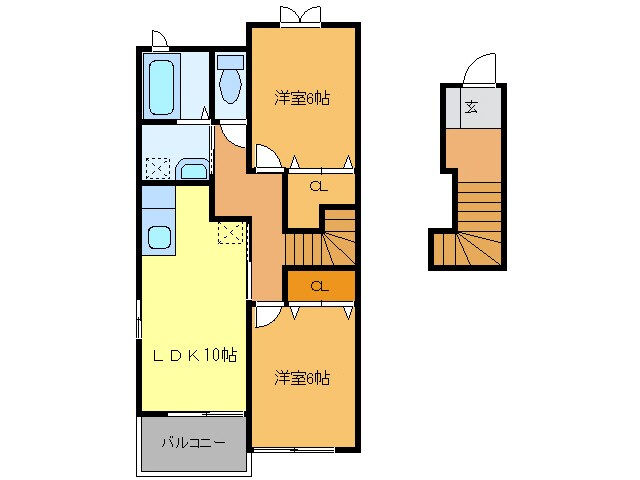 宇和島駅 車移動7分  3.4km 1-2階の物件間取画像