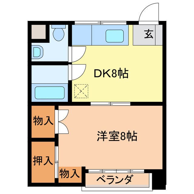 桂ハイツの物件間取画像