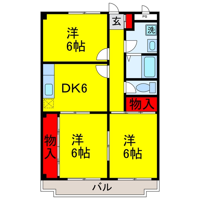 五井駅 バス12分  国分寺入口下車：停歩2分 3階の物件間取画像