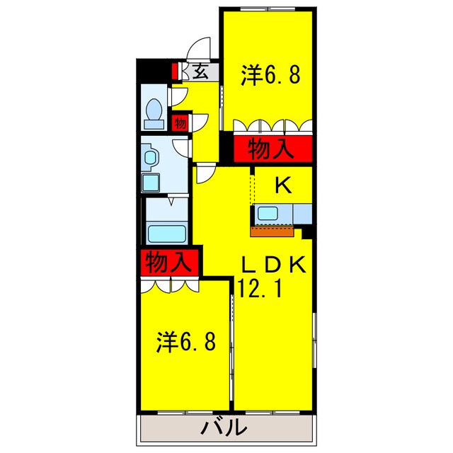 五井駅 バス9分  松ヶ島下車：停歩5分 3階の物件間取画像