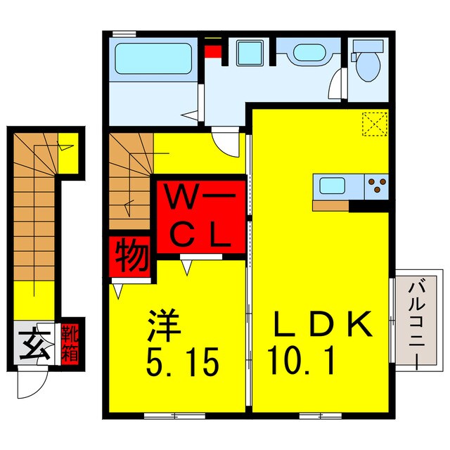 姉ケ崎駅 徒歩10分 2階の物件間取画像