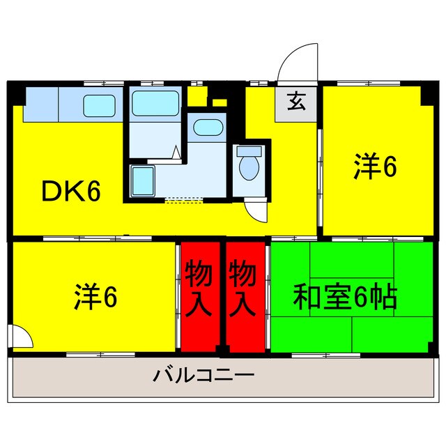 八幡宿駅 徒歩17分 3階の物件間取画像