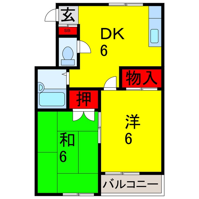 パステル五井の物件間取画像