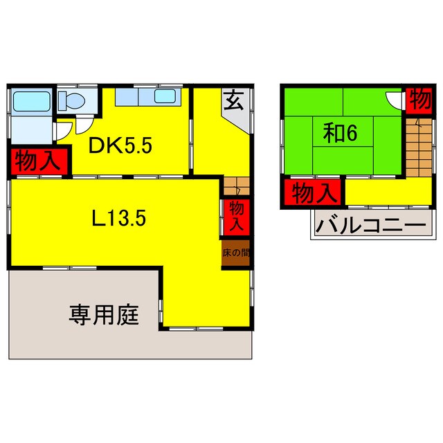 五井駅 徒歩32分 1-2階の物件間取画像