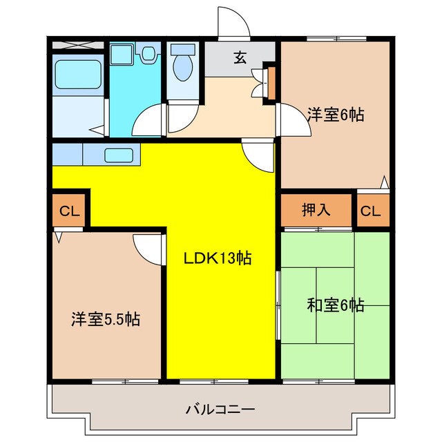 アベニールみやじまの物件間取画像