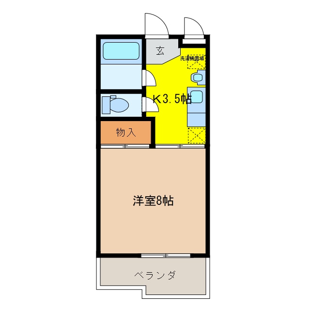 マンション若山の物件間取画像