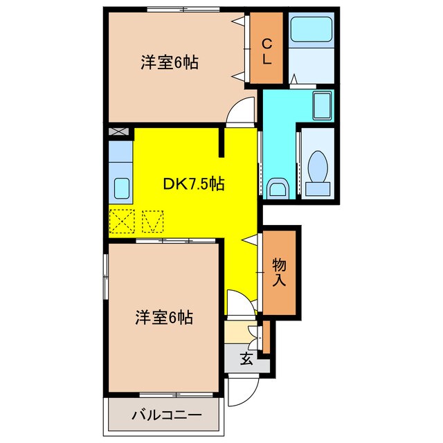 サニーヴィラⅠの物件間取画像