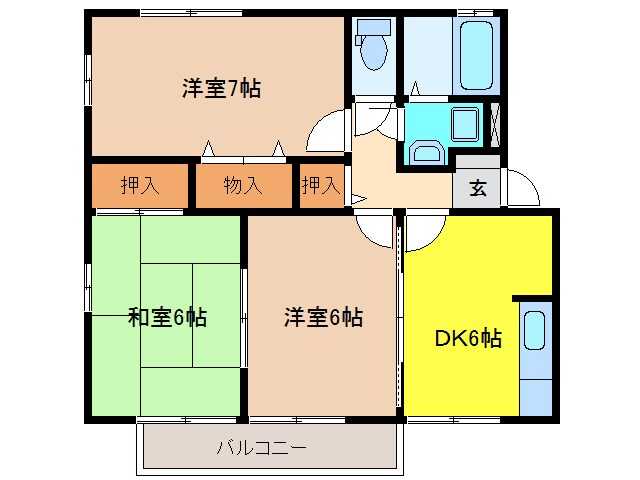 アーバンハイツの物件間取画像