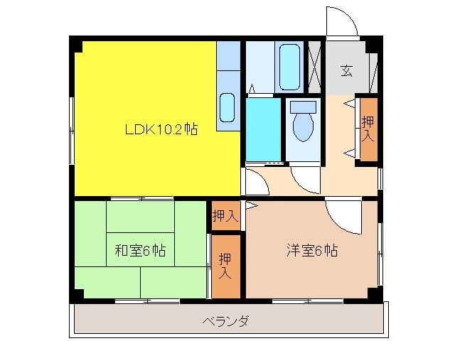 メイプルコートＹＡＫＵＳＨＩの物件間取画像