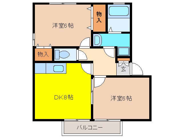グランコートＢの物件間取画像