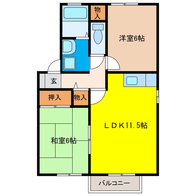 セジュール扶桑の物件間取画像