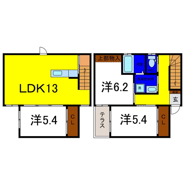 ユニキューブ川内の物件間取画像