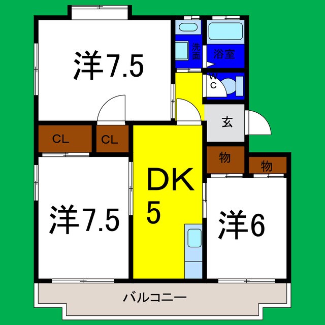 メナーハイツ藍の物件間取画像