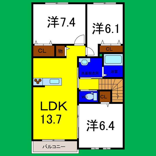 リラフォート北島の物件間取画像