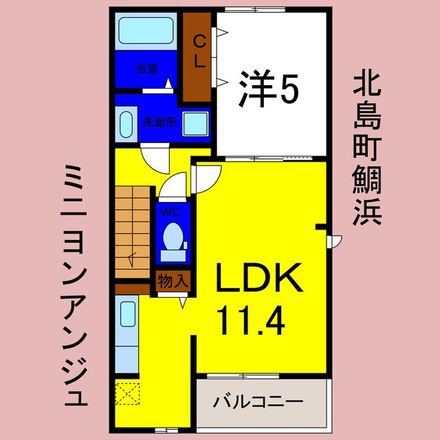 ミニヨン　アンジュの物件間取画像