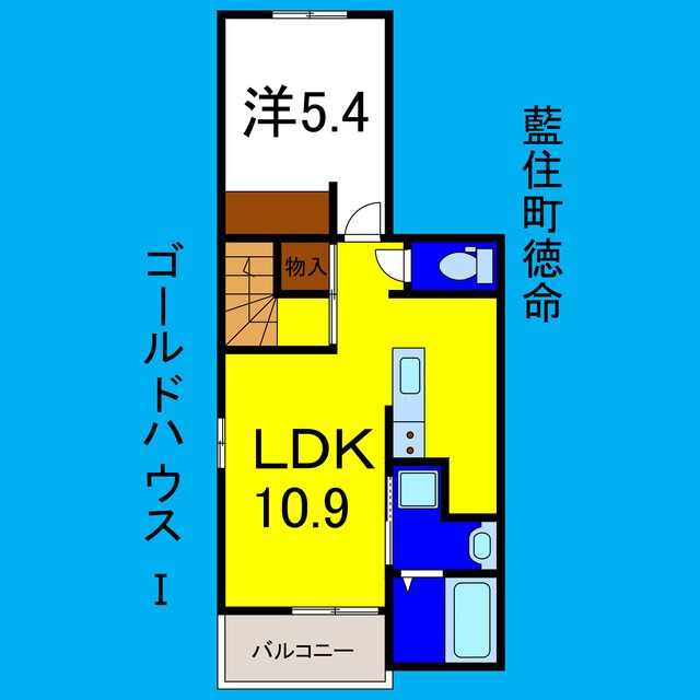 ゴールドハウスⅠの物件間取画像