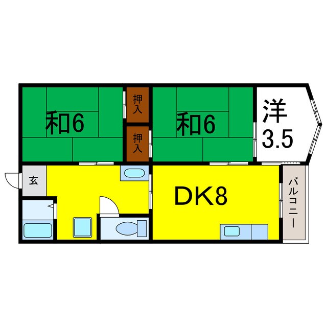 渭東ハイツの物件間取画像