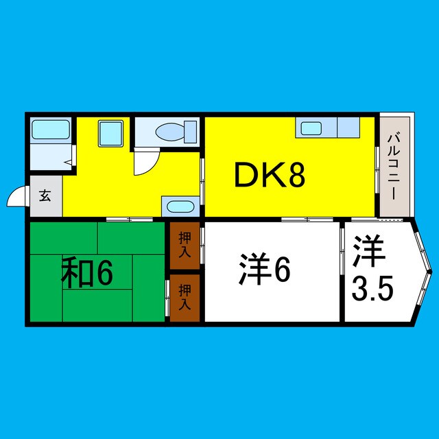 渭東ハイツの物件間取画像