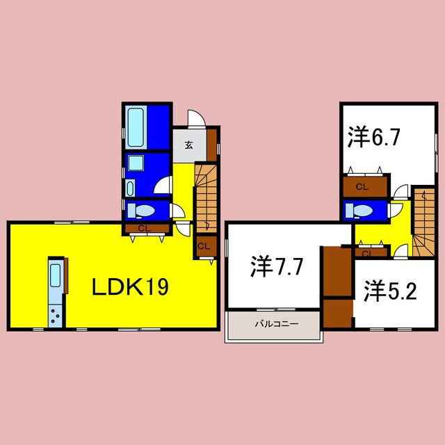 リナージュ北島の物件間取画像