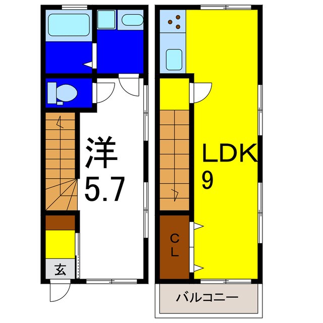 カオス藍住Cの物件間取画像