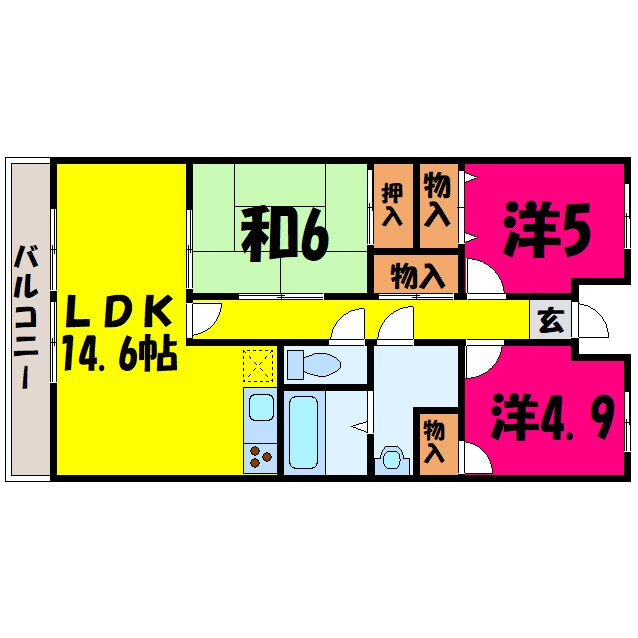 スカイコートあけぼの（熊谷市曙町）の物件間取画像