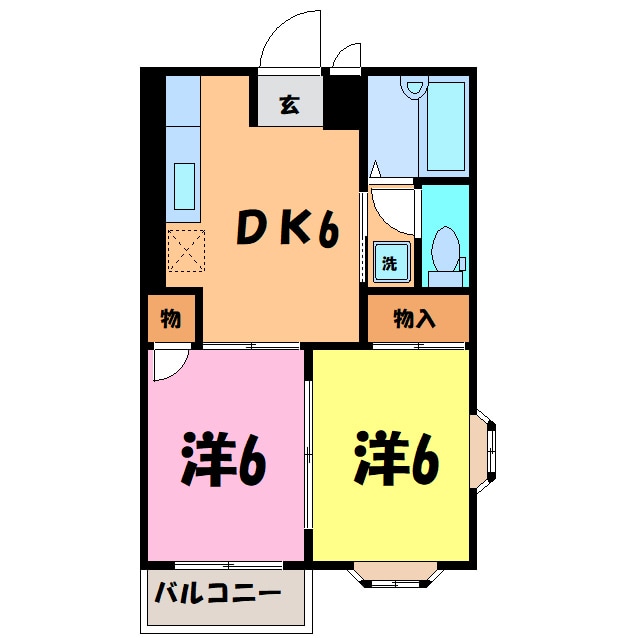 カズミハイツＡ（熊谷市村岡）の物件間取画像