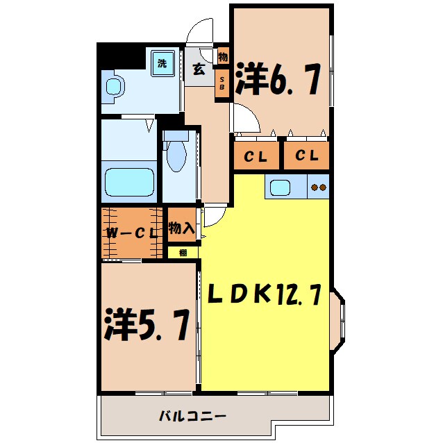 LUCE ルーチェ（深谷市上野台）の物件間取画像