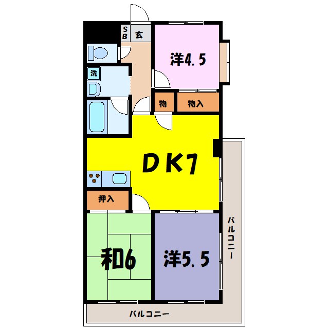 ロイヤルマンション中西（熊谷市中西）の物件間取画像