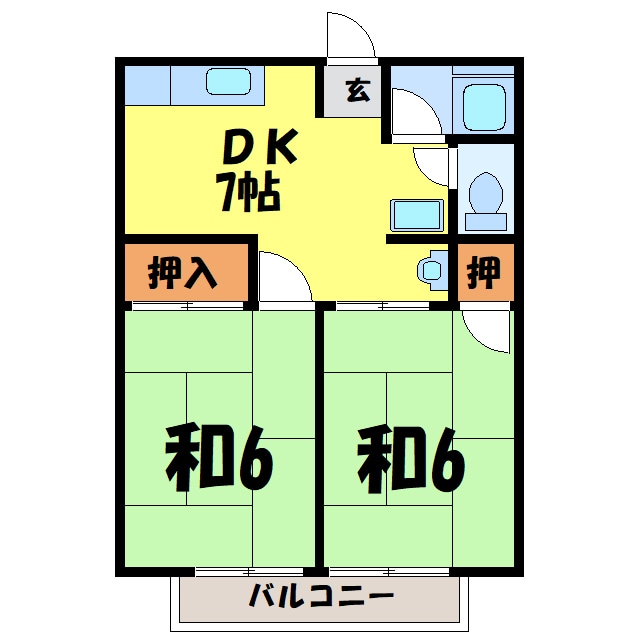 シティハイムコスモス（熊谷市村岡）の物件間取画像