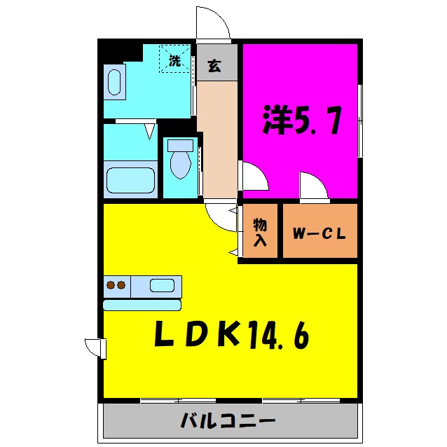 アンダンテ（熊谷市宮前町）の物件間取画像