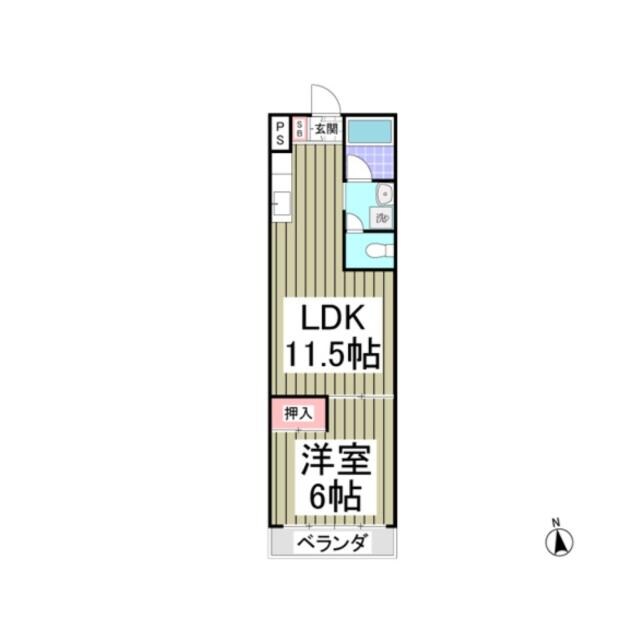 スカイハイツ万吉（熊谷市万吉）の物件間取画像