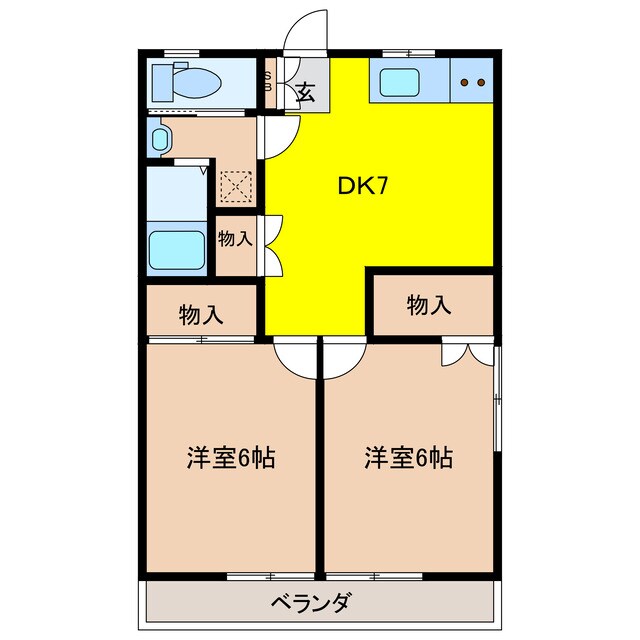 ドリームハイツ（熊谷市曙町）の物件間取画像