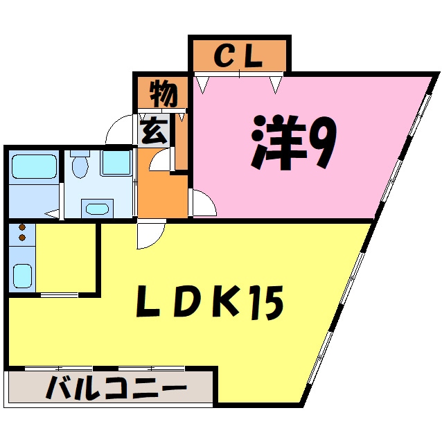 YKゴールデンⅢ（熊谷市新堀新田）の物件間取画像